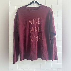 City streets burgundy wine sweatshirt Size: L